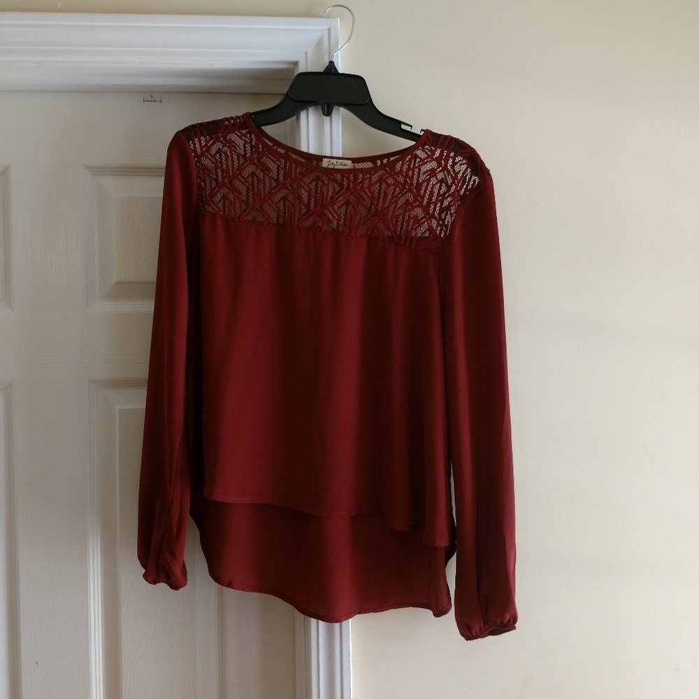 Rust long sleeve top